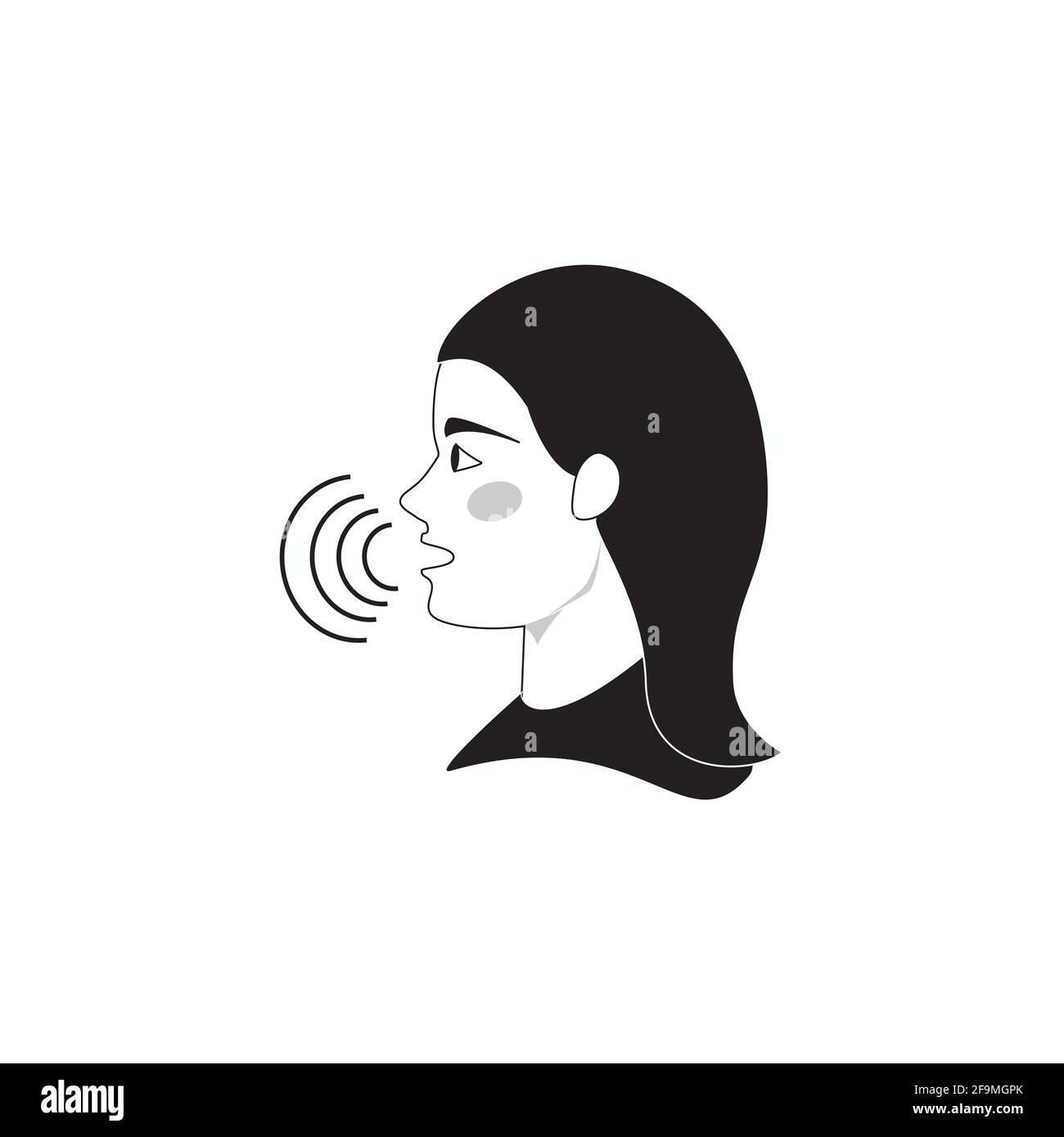 Womans head side view Stock Vector Images Alamy
