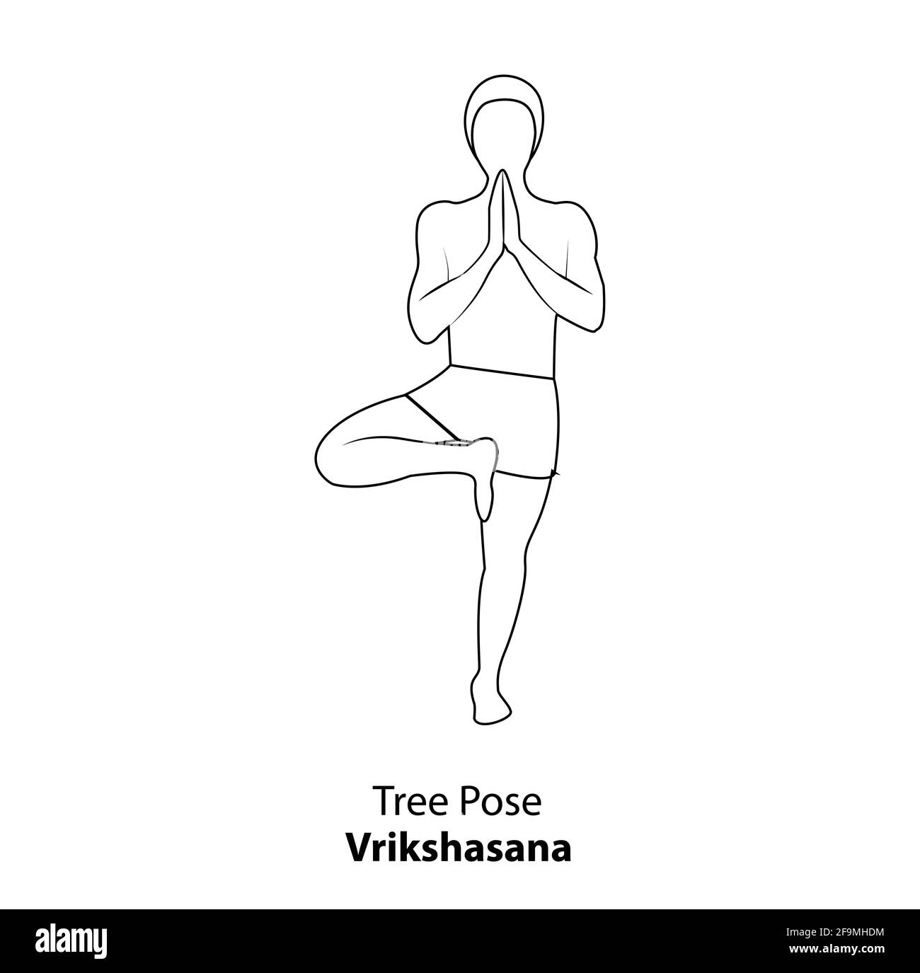 Kids Standing Tree Pose Vrikshasana Stock Illustration - Download Image Now  - 8-9 Years, Active Lifestyle, Arm - iStock