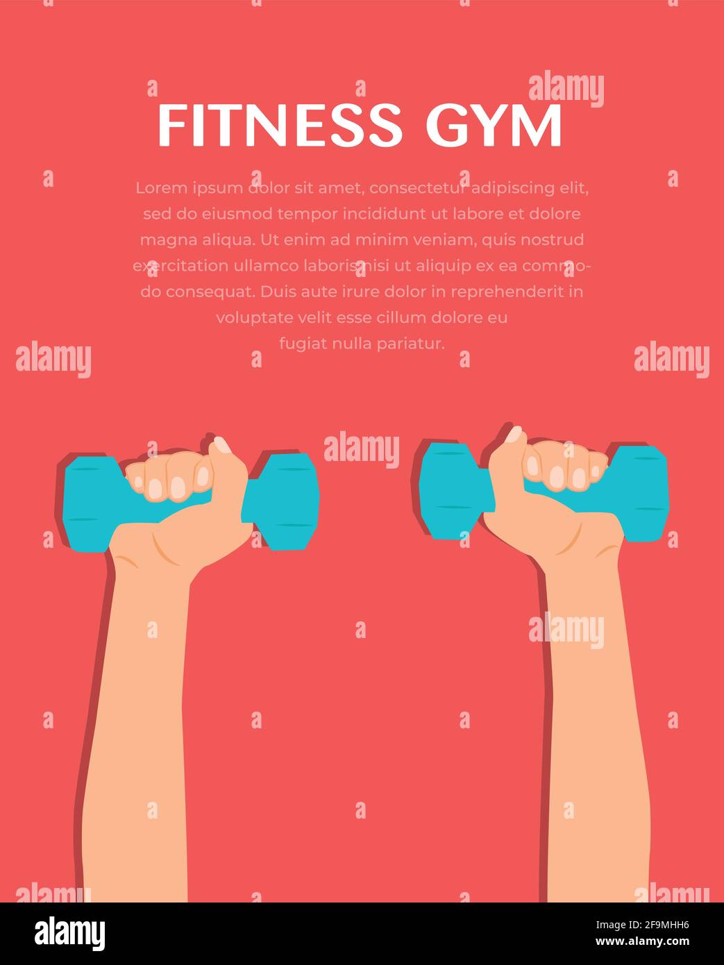 Woman doing fitness exercises. Pretty Fitness girl with dumbbells