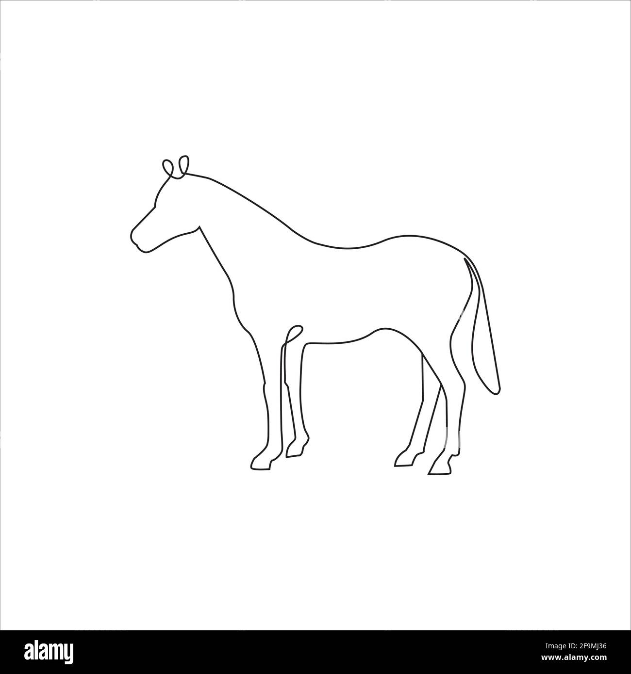 Horse drawing outline hi-res stock photography and images - Alamy
