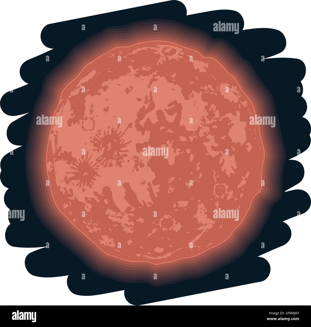red moon phase lunar icon Stock Vector Image & Art - Alamy