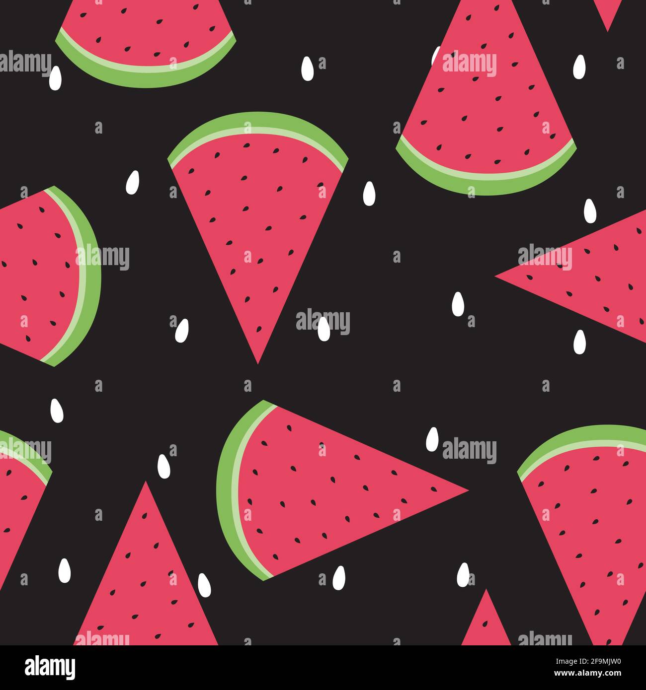 Watermelon seamless pattern Vector illustration Stock Vector Image ...