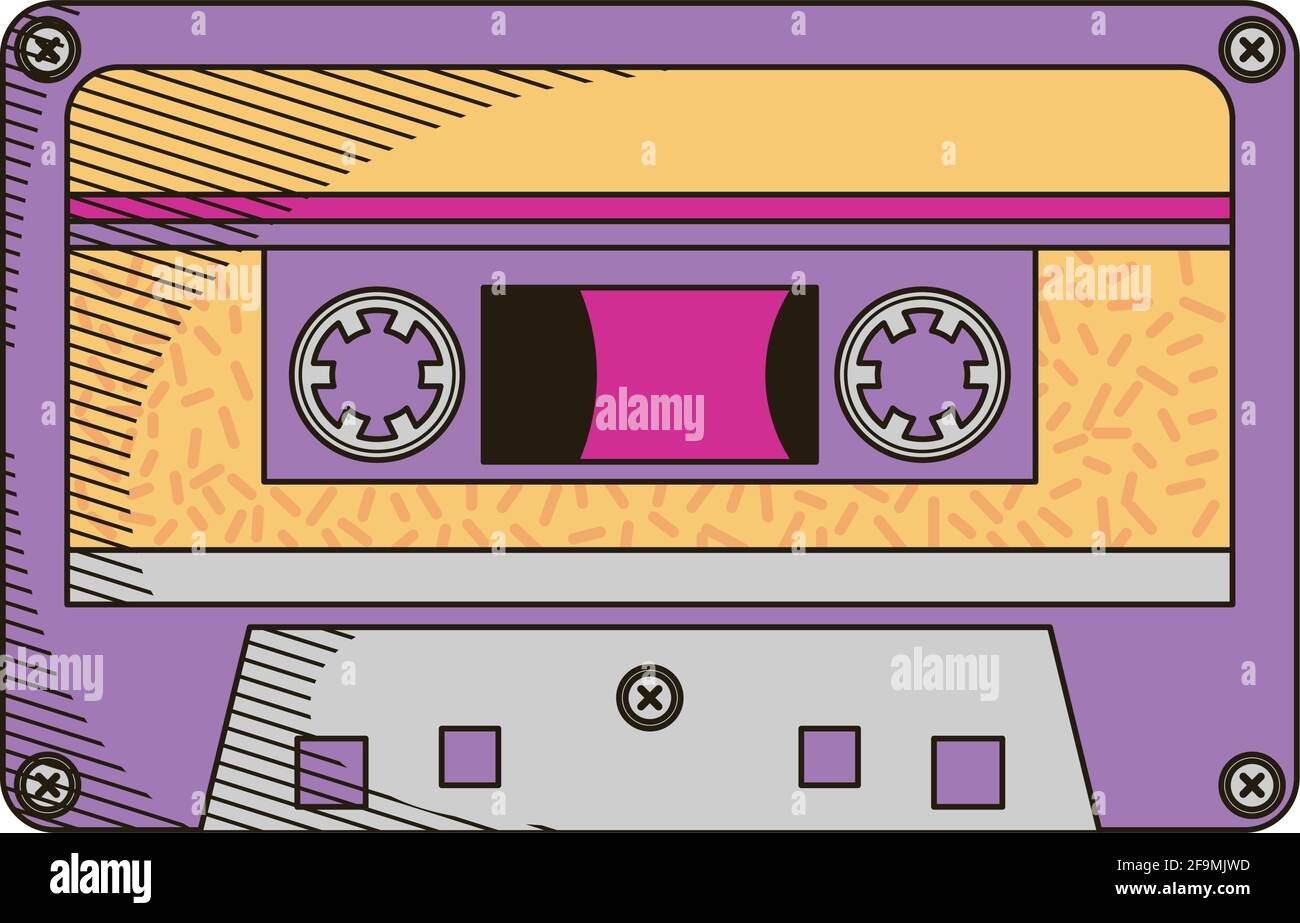 cassette retro device musical icon Stock Vector Image & Art - Alamy