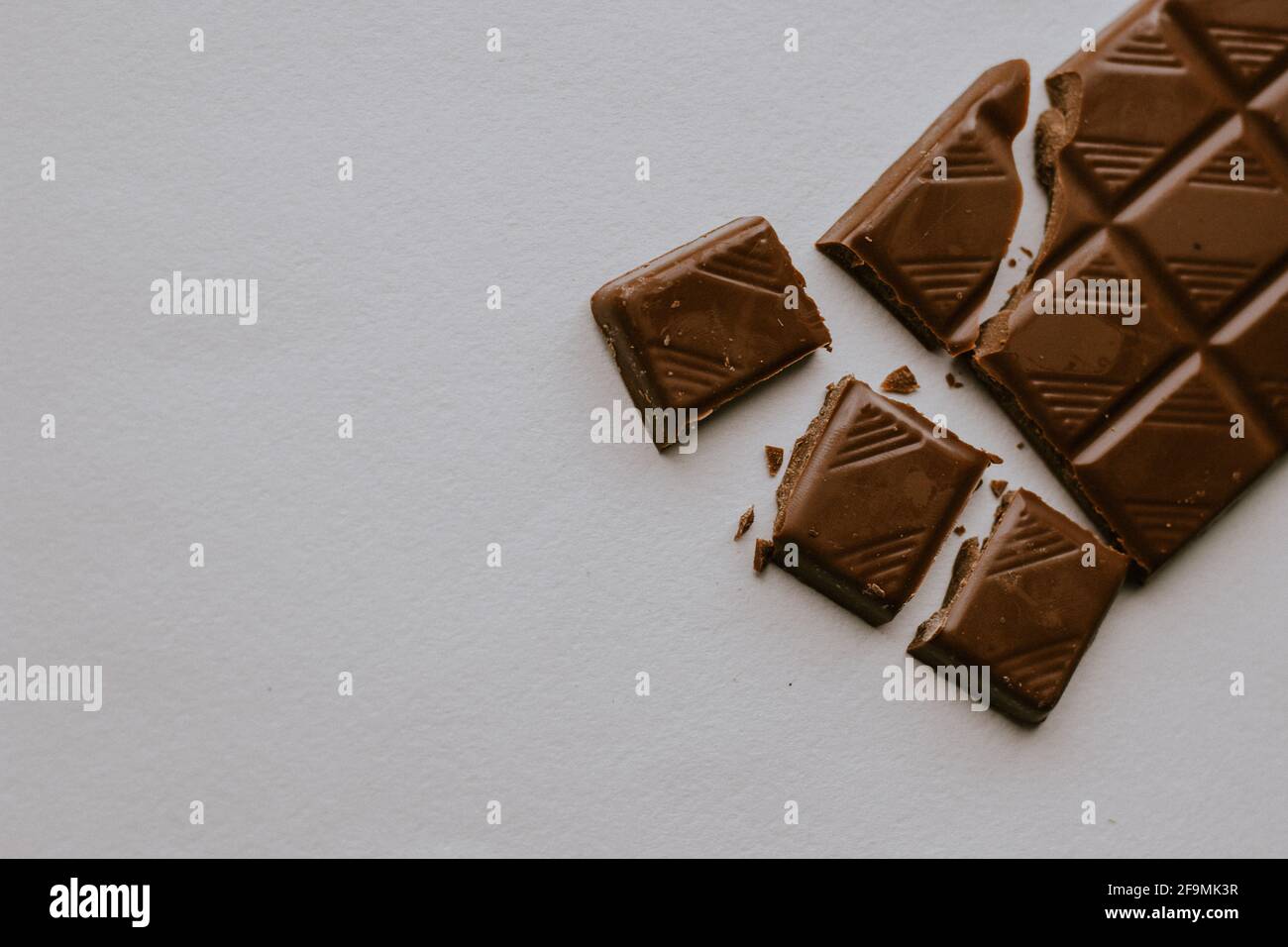 chocolate close on white background Stock Photo