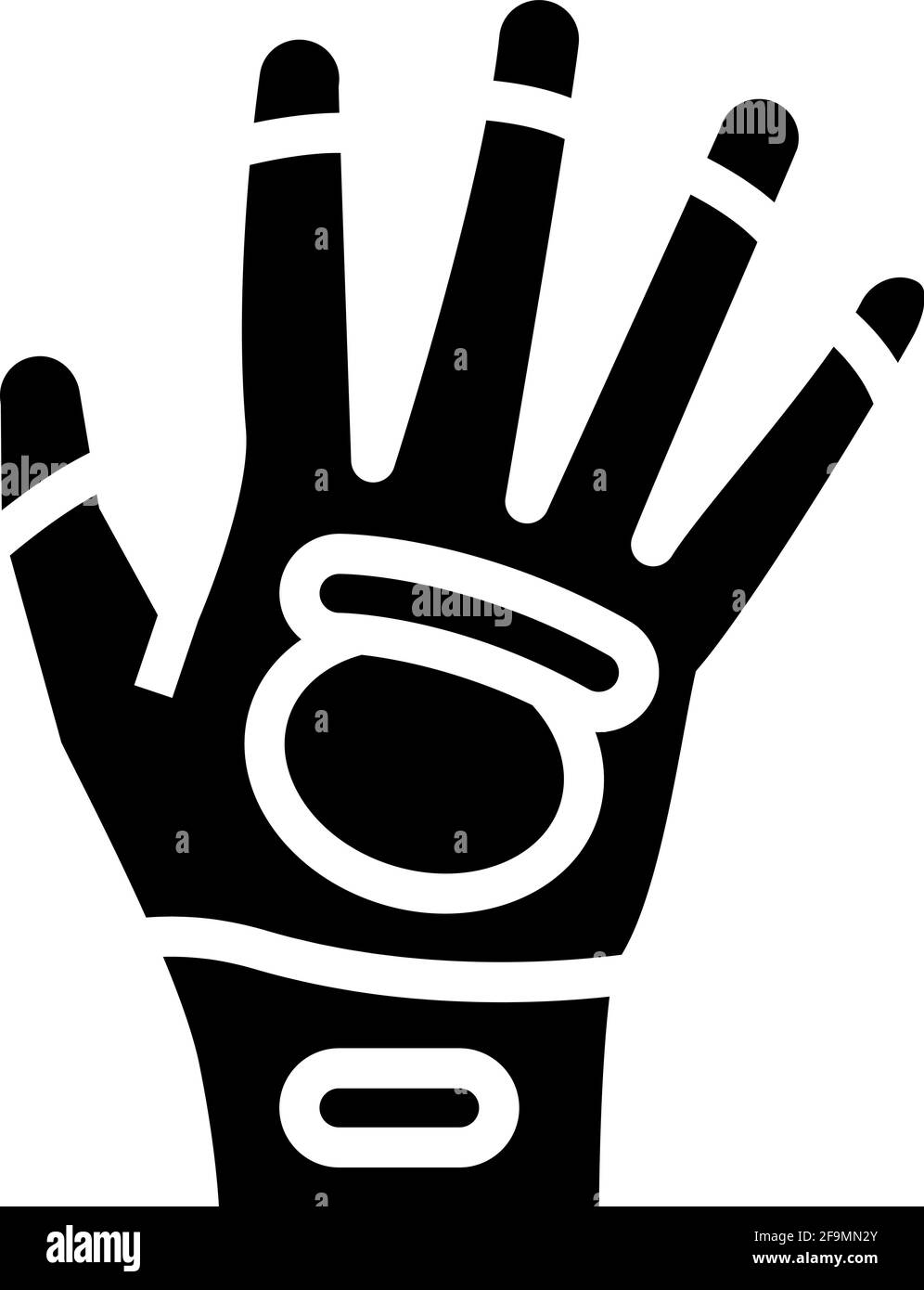 glove for gardening glyph icon vector illustration Stock Vector
