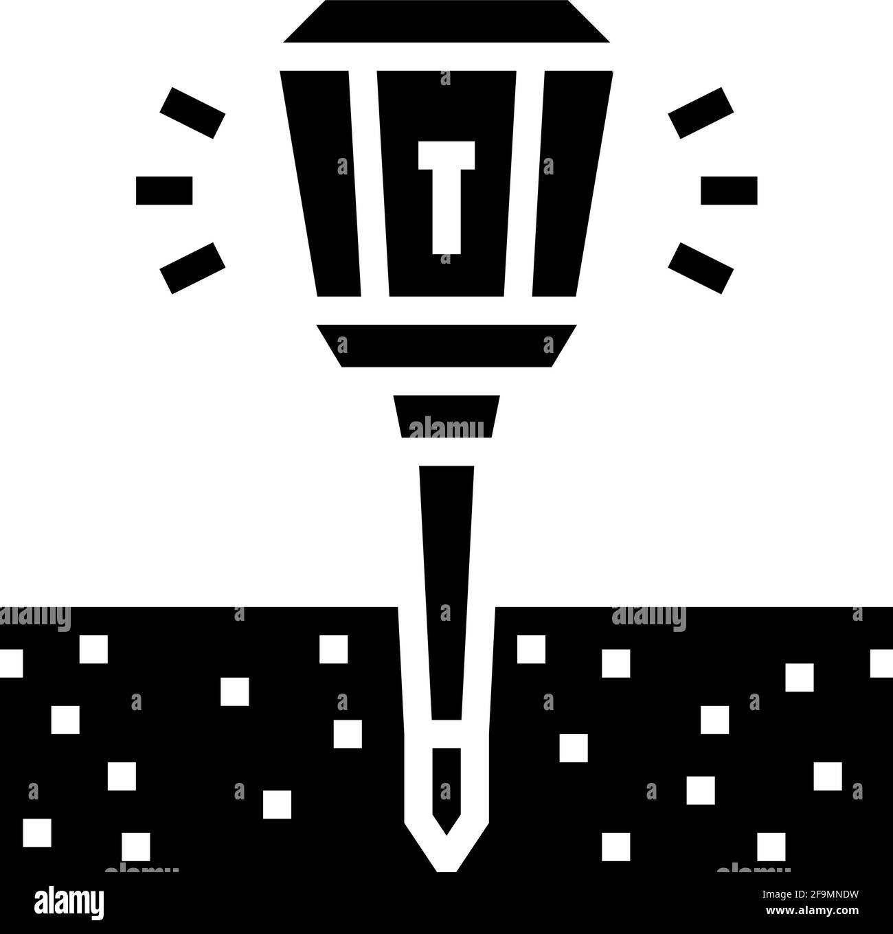 sonic repeller gardening glyph icon vector illustration Stock Vector ...