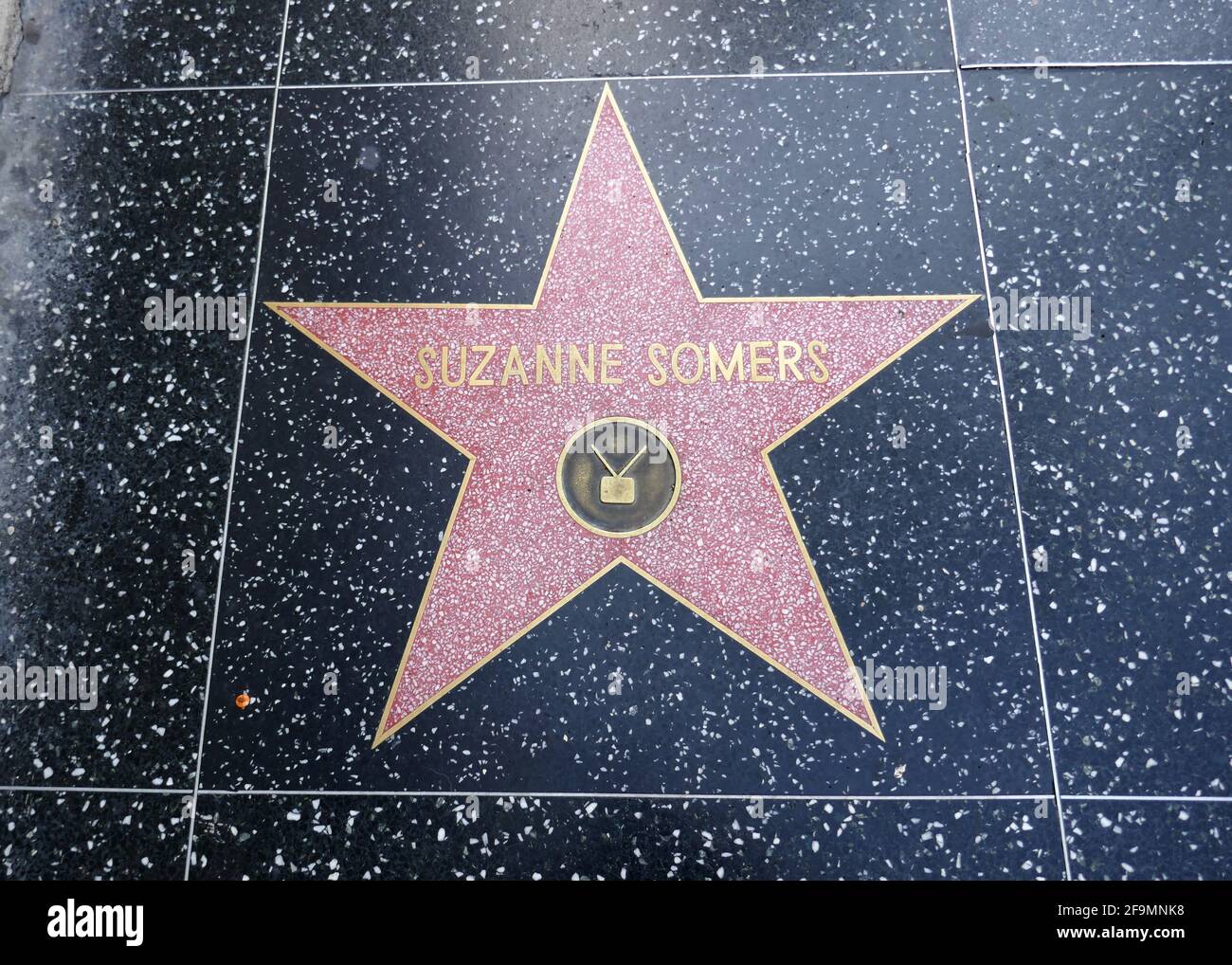 Hollywood, California, USA 17th April 2021 A general view of atmosphere of actress Suzanne Somers Star on the Hollywood Walk of Fame on April 17, 2021 in Hollywood, California, USA. Photo by Barry King/Alamy Stock Photo Stock Photo