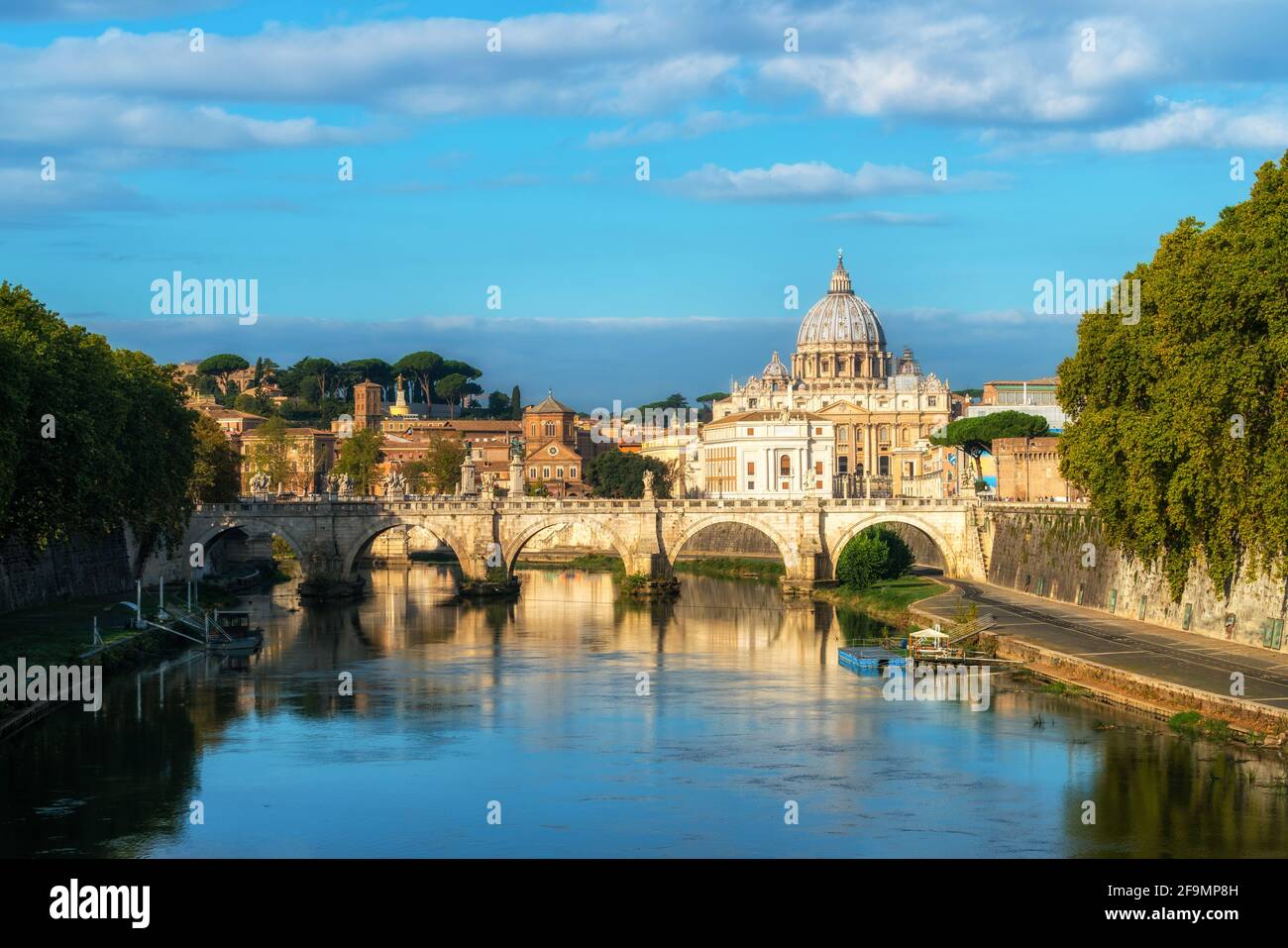 Bridge Crossing Tiber River High Resolution Stock Photography and