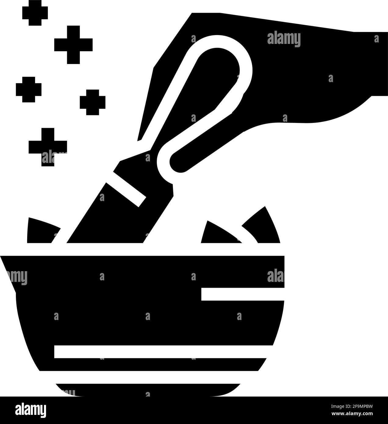 preparing natural homeopathy drug glyph icon vector illustration Stock Vector