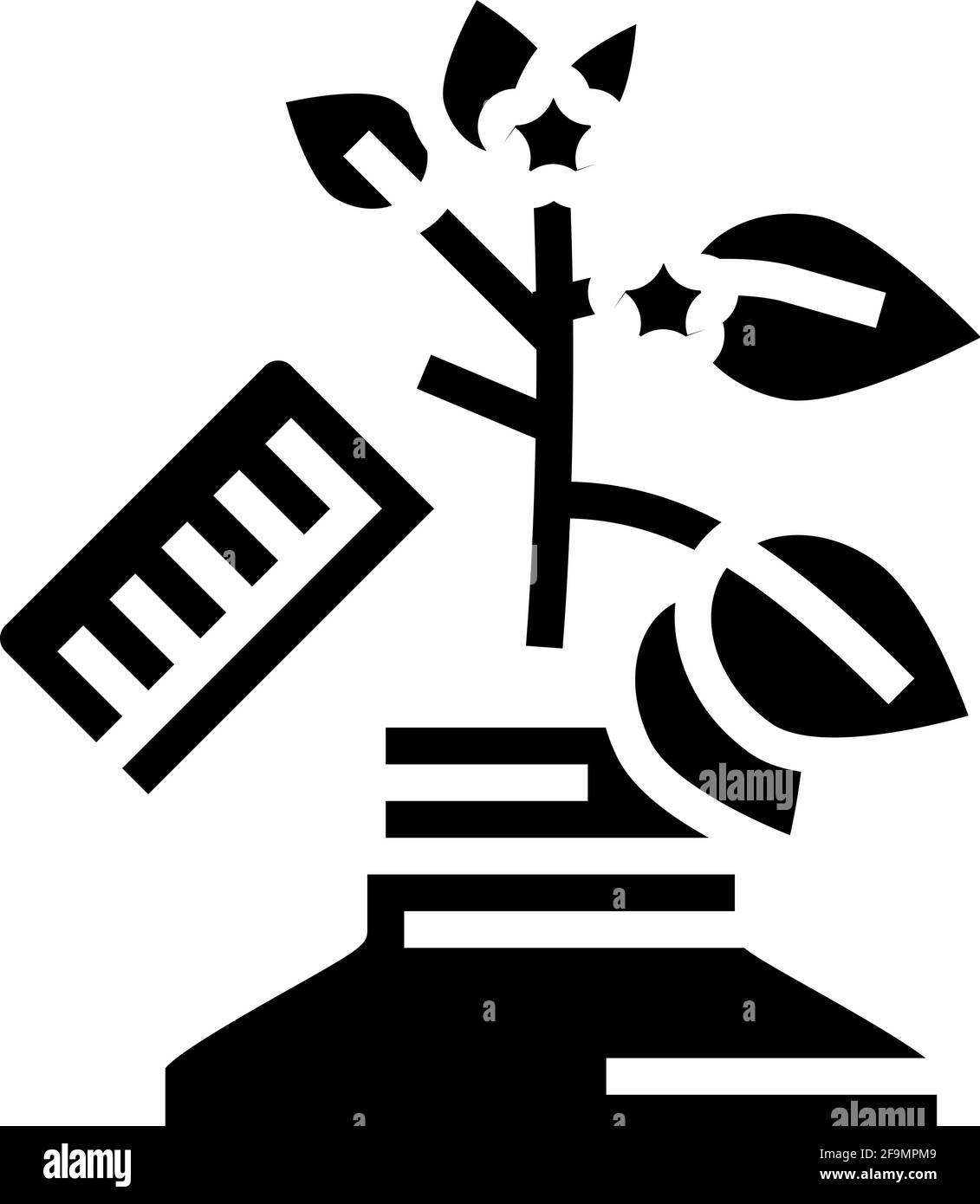 growing homeopathy plant glyph icon vector illustration Stock Vector ...