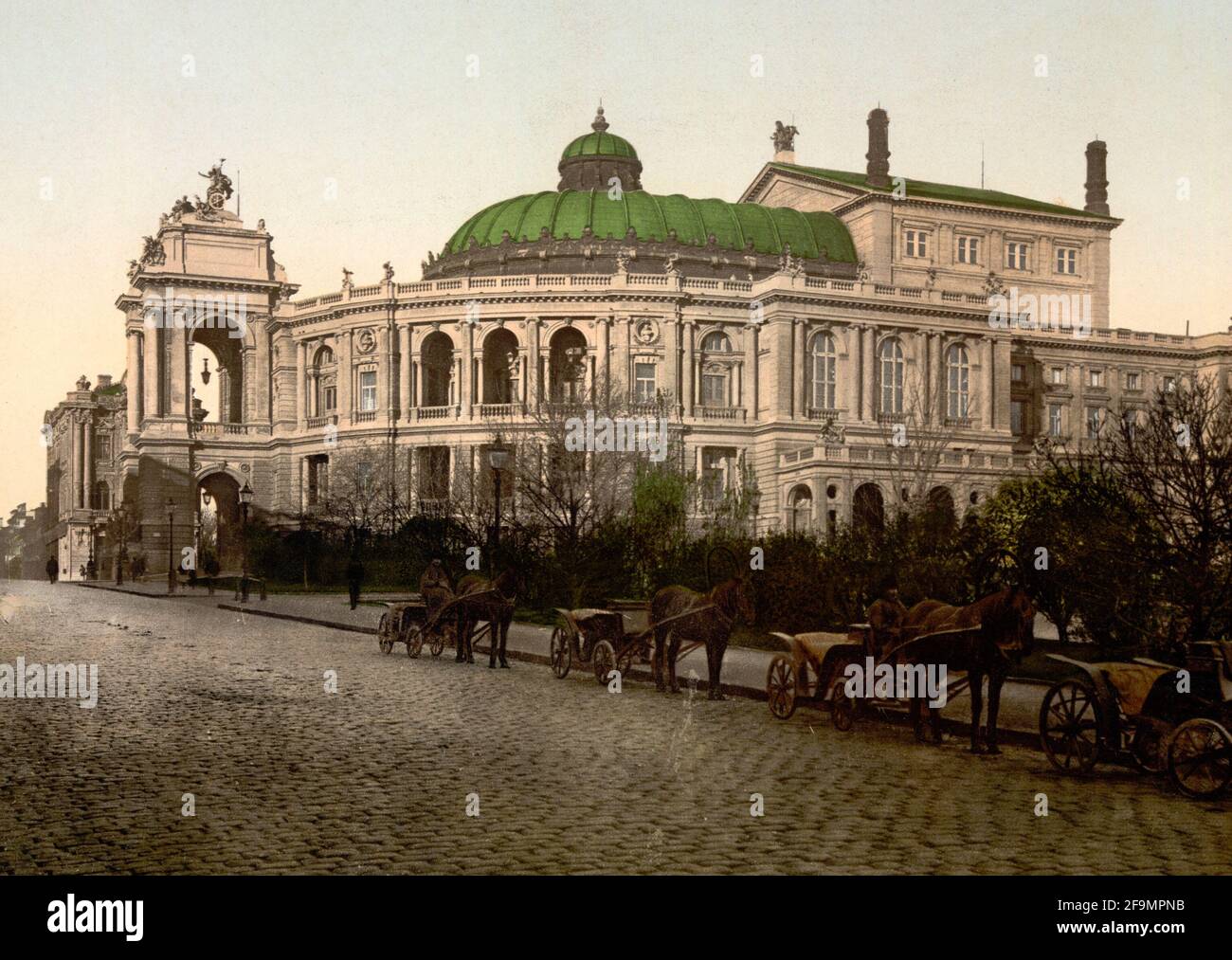 The Theatre, Odessa, Russia, i.e., Ukraine, circa 1900 Stock Photo