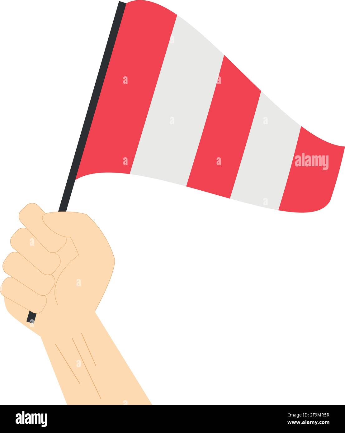 Hand holding and raising the auxiliar maritime flag Code and Answer ...