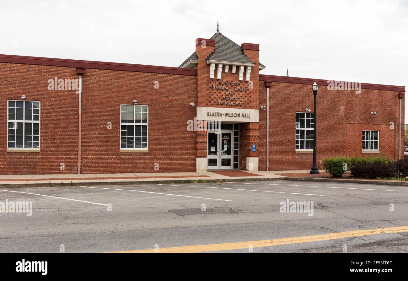 KINGSPORT, TN, USA--8 APRIL 2021: Regional Center for Applied Technology-Blazier-Wilson Hall. Building houses services which include admissions. Stock Photo