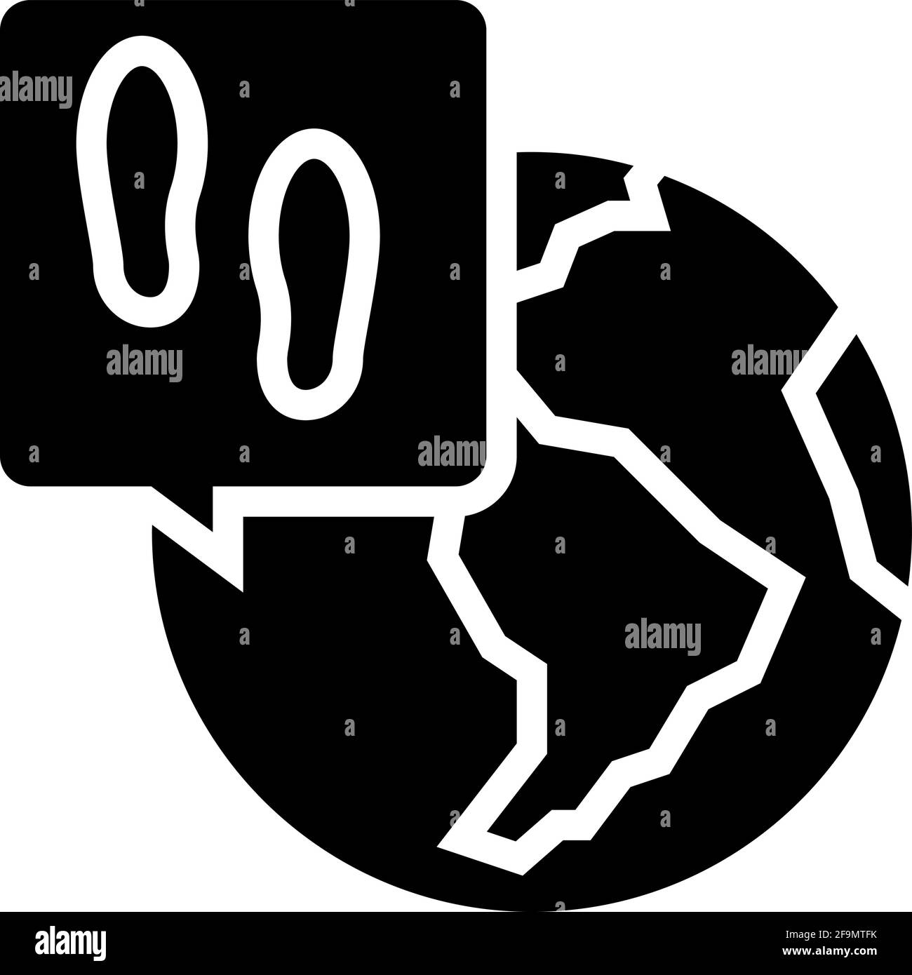 worldwide refugee glyph icon vector illustration Stock Vector