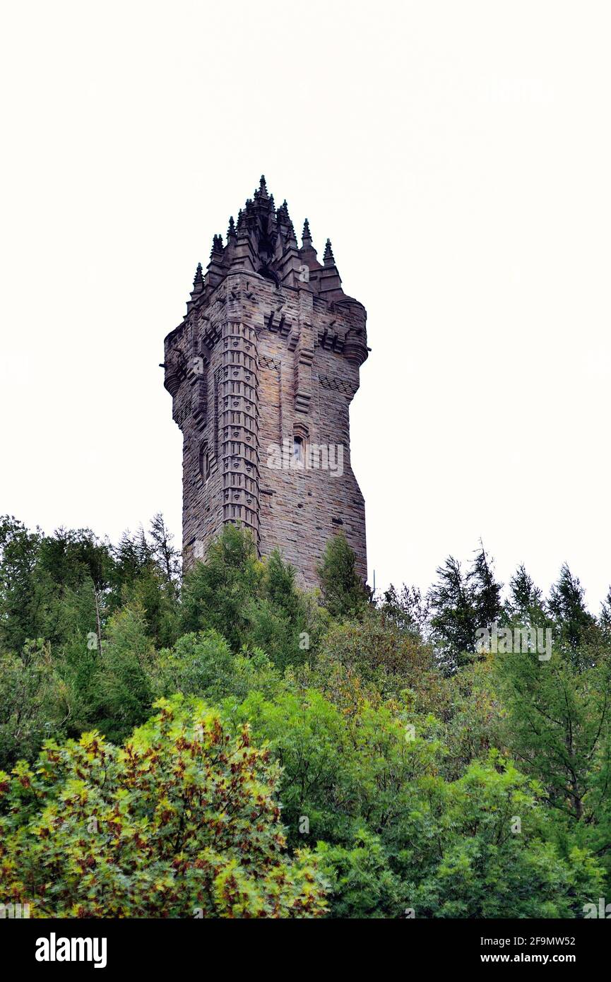 Stirling, Scotland, United Kingdom. The National Wallace Monument, also known as the Wallace Monument, is a tower on Abbey Craig. Stock Photo