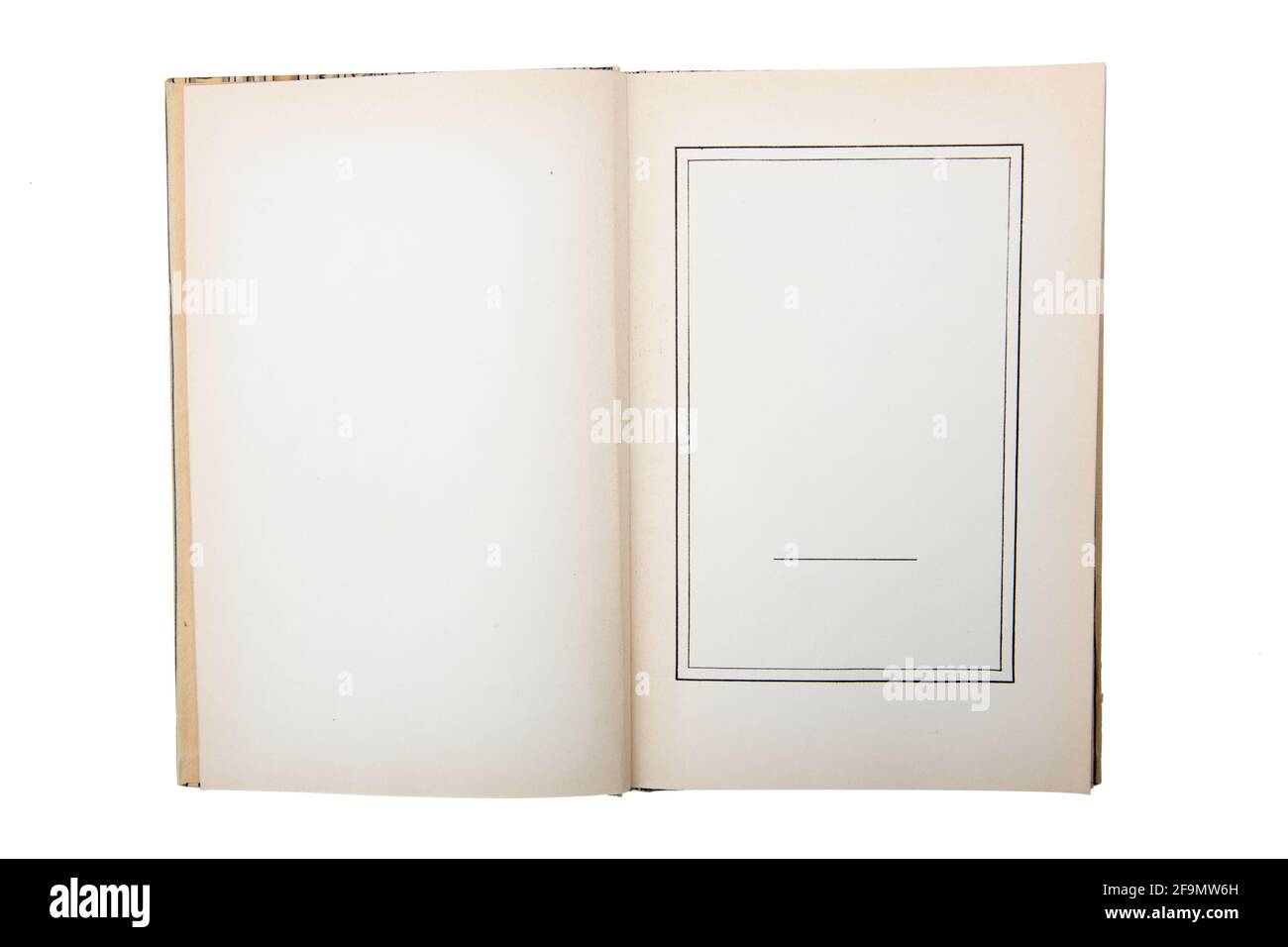 Opened antique book isolated on white background Stock Photo
