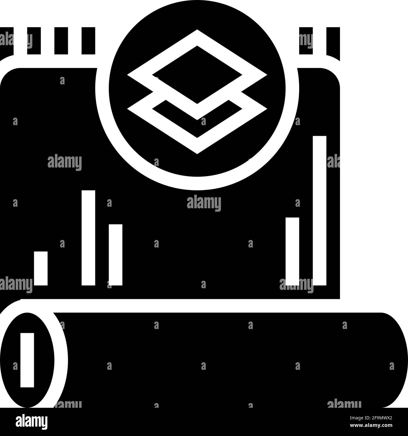 silk textile glyph icon vector illustration Stock Vector Image & Art ...