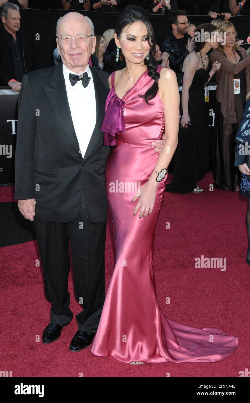 Rupert Murdoch and wife Wendi Deng at 83rd Annual Academy Awards held