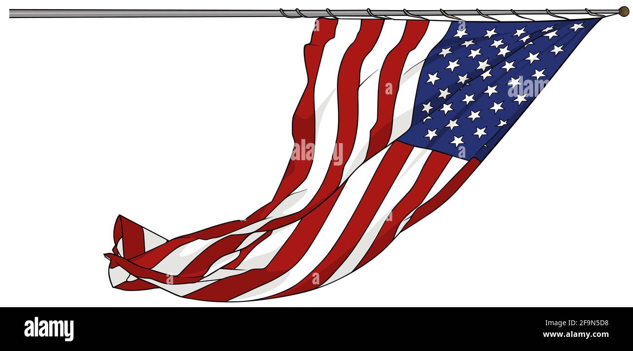 Waving American Flag Stock Vector Image &amp; Art - Alamy