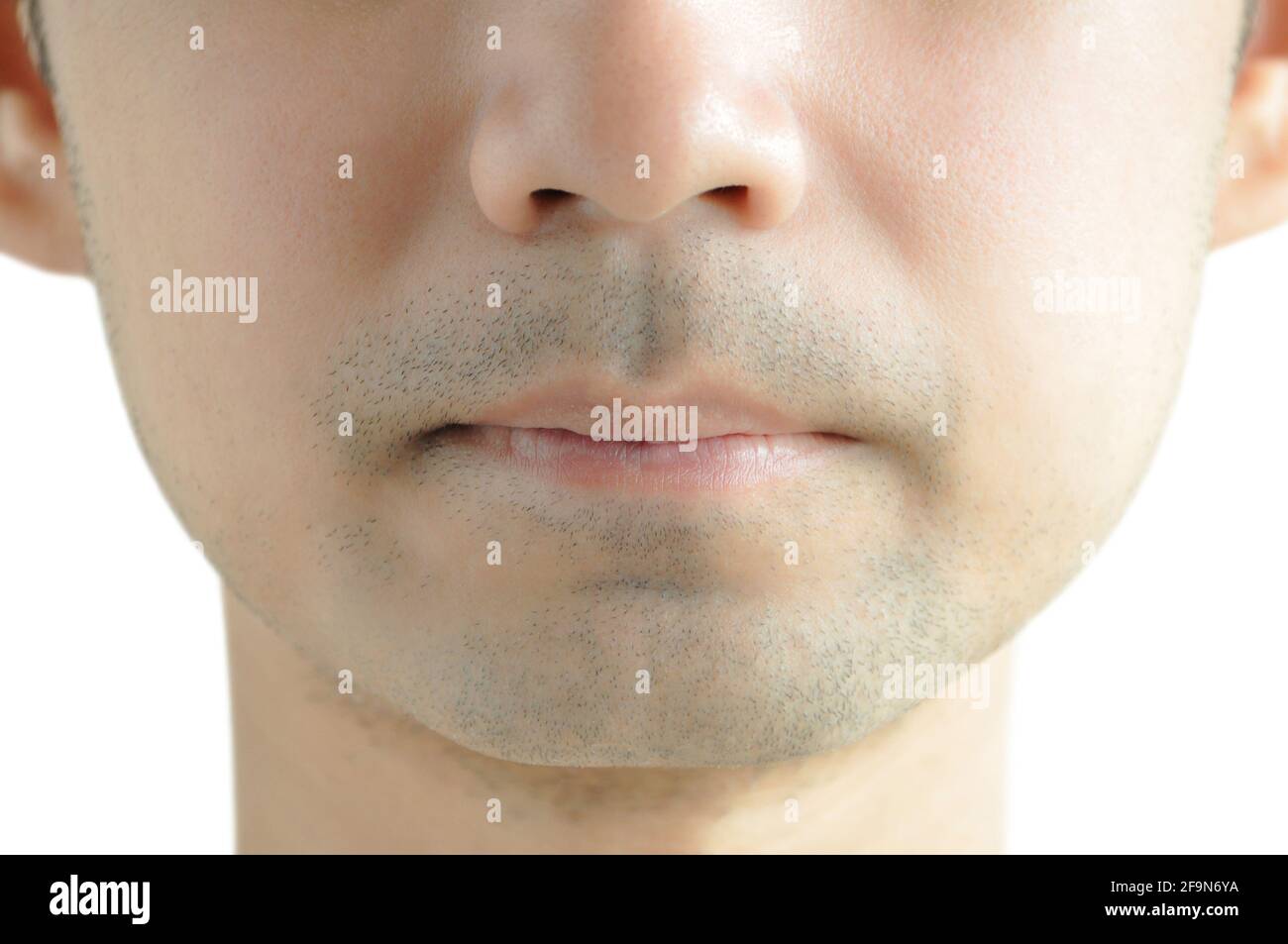 A man face - close up of lower half Stock Photo
