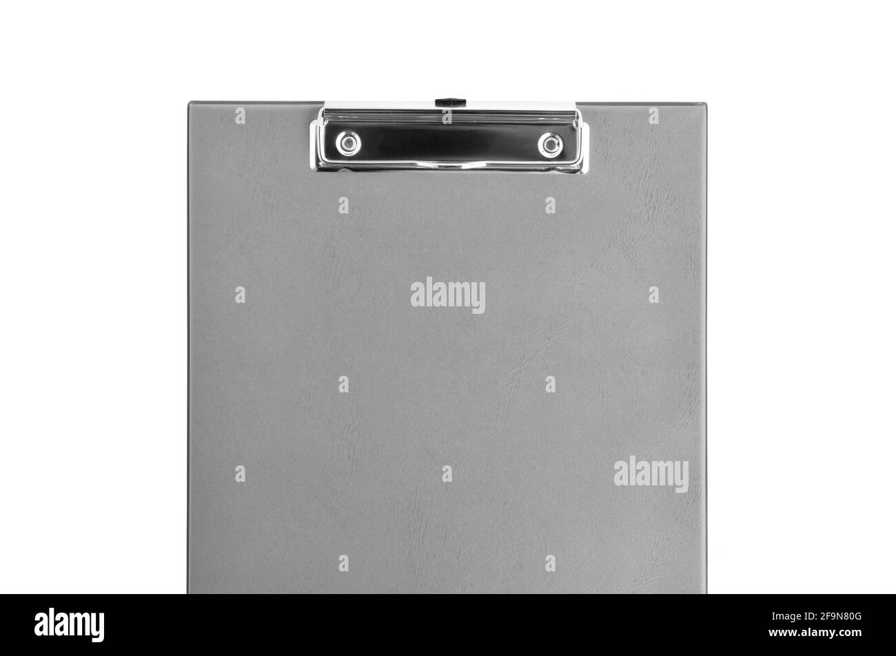 Clipboard - gray plastic clipboard or writing board isolated on white background Stock Photo