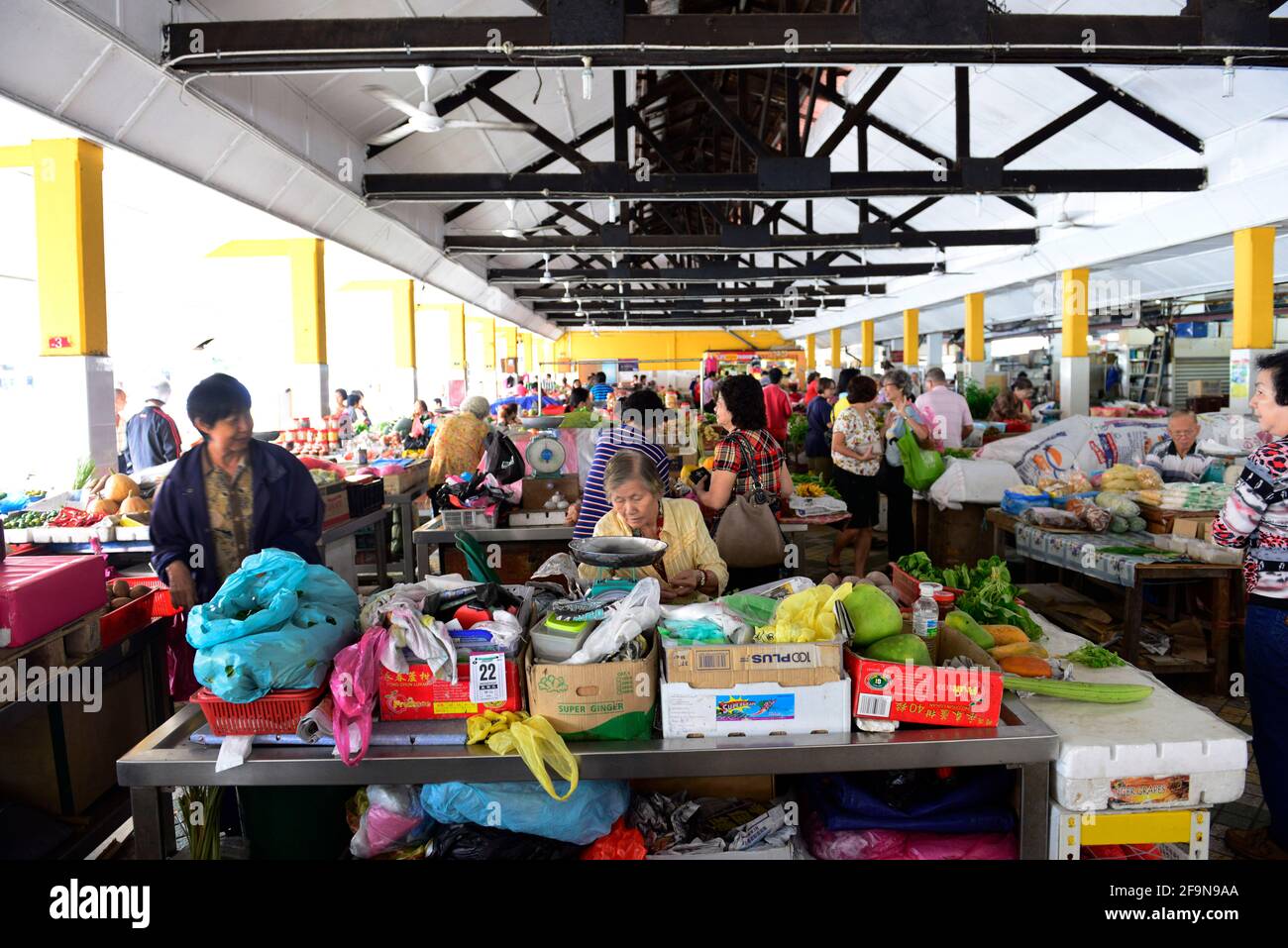 Brooke road market in Miri, Malaysia. Stock Photo