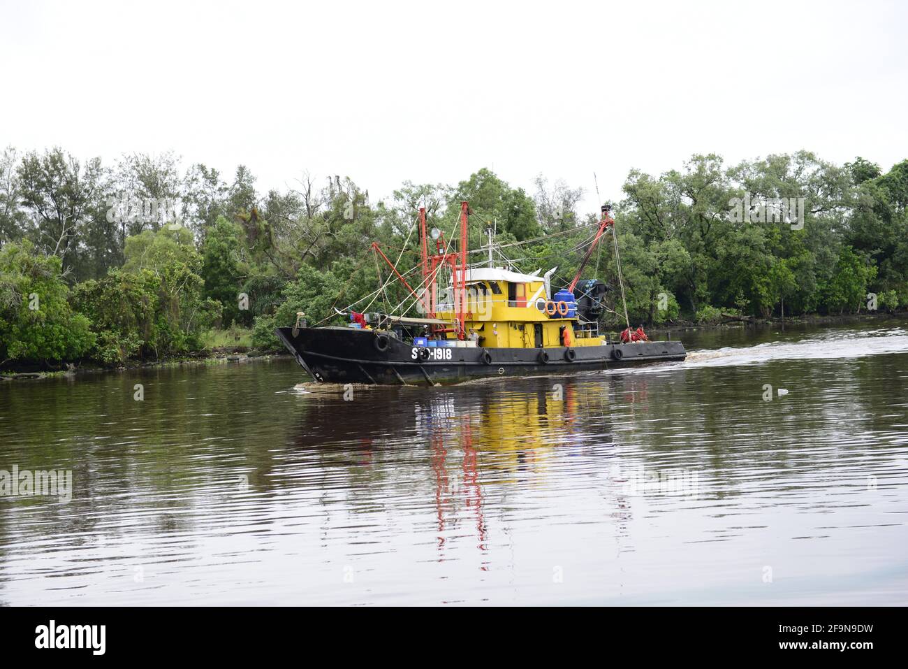 The Baong river in Miri, Sarawak, Malaysia. Stock Photo