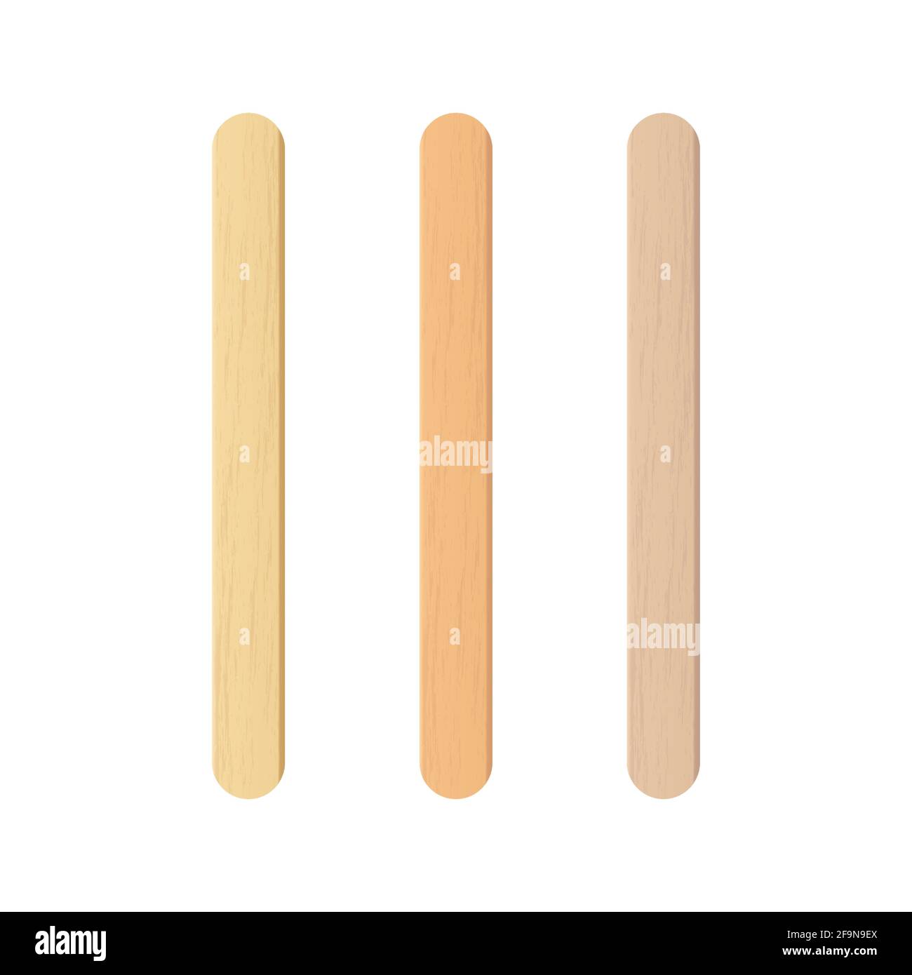 Popsicle sticks, wooden elements for holding ice cream, tongue