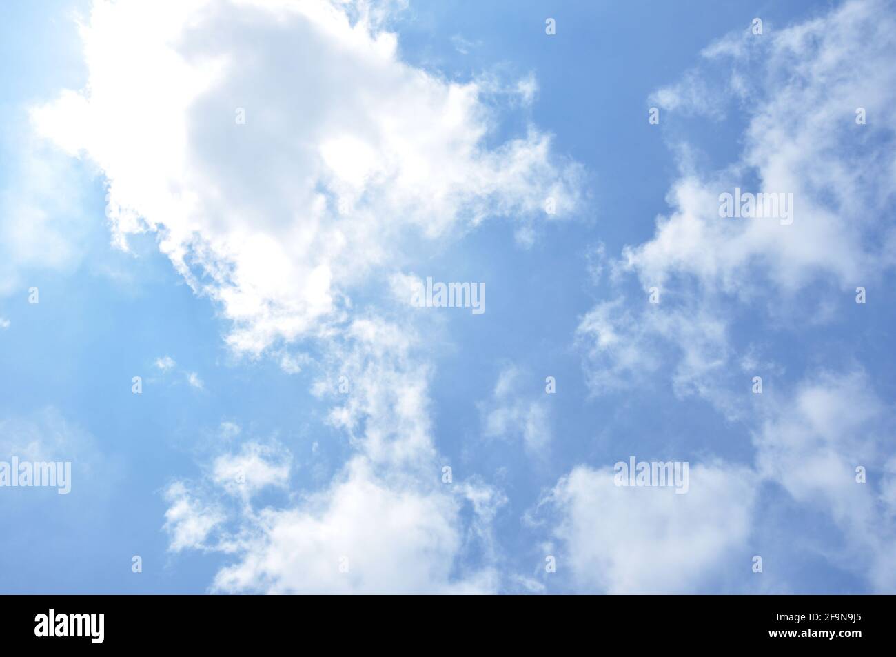 Sunny blue sky with clouds Stock Photo