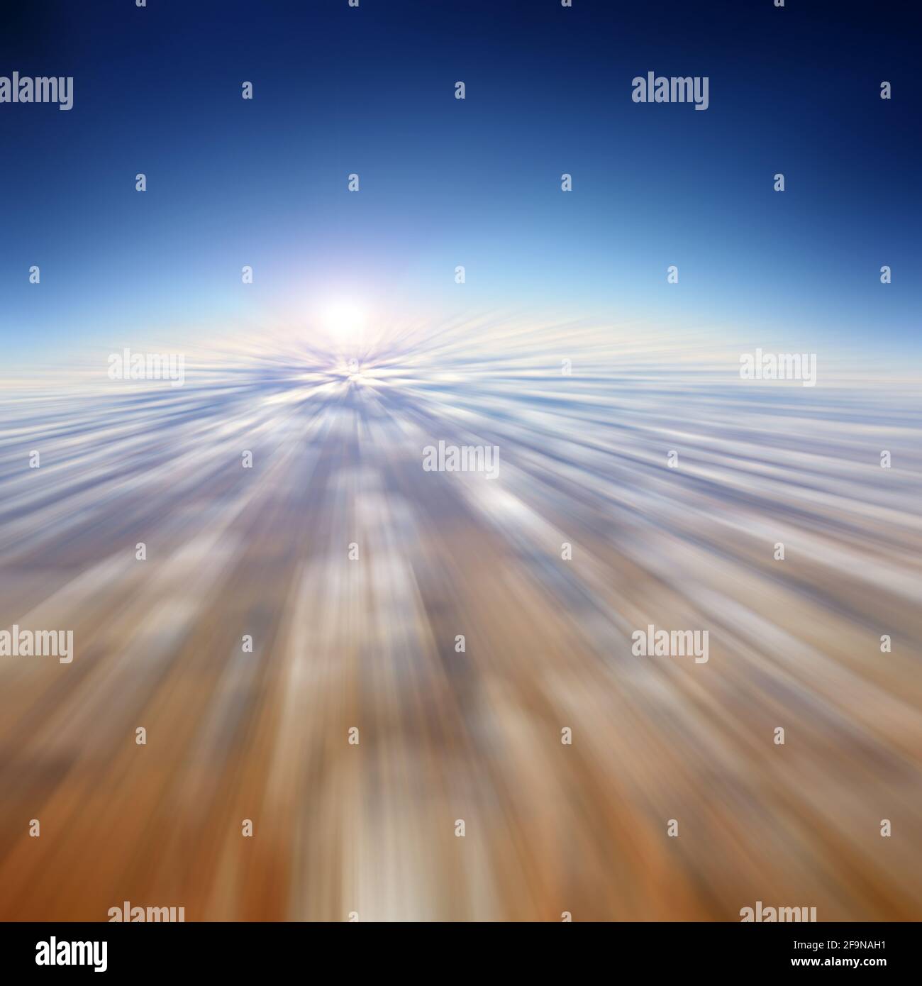 Fast moving in the sky - motion blur abstract background Stock Photo