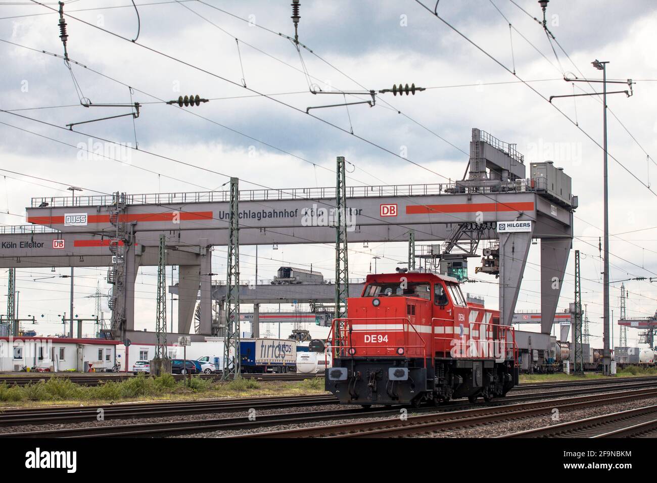 freight station Cologne Eifeltor, it is Germany's largest freight station for combined rail-road freight, Cologne, Germany. der Gueterbahnhof Koeln Ei Stock Photo