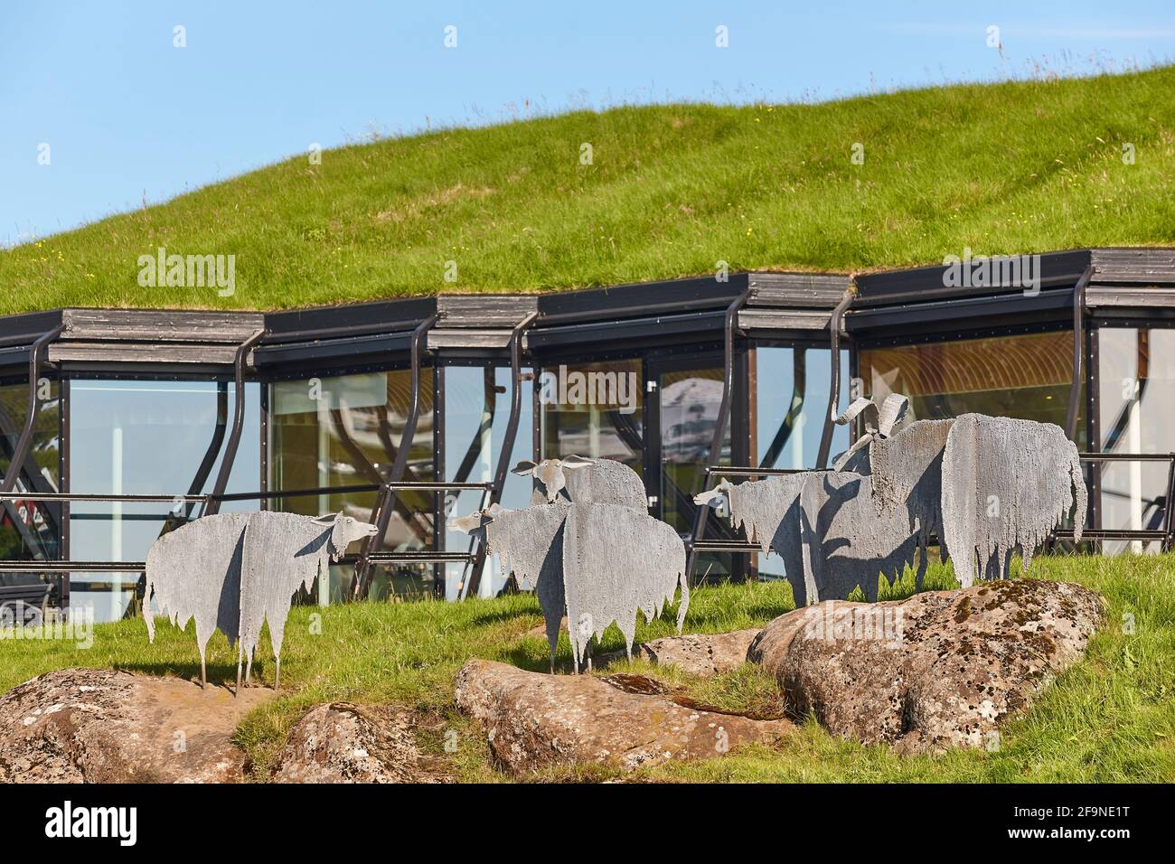 Nordic house city center in Torshavn. Faroe island cultural center. Stock Photo
