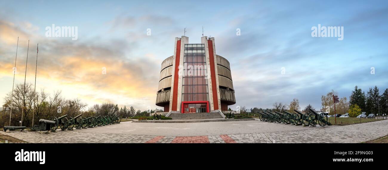Pleven, Bulgaria. Pleven Epopee museum depicting the events of the Russian-Turkish War of 1877–78 with a painted 360 degrees panorama inside Stock Photo
