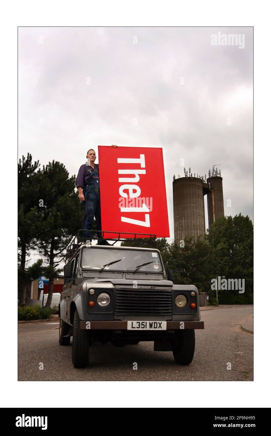 Bill Drummond (ex KLF member and now large-scale artist) in his  storeroom/studio in Norwichphotograph by David Sandison The Independent  Stock Photo - Alamy