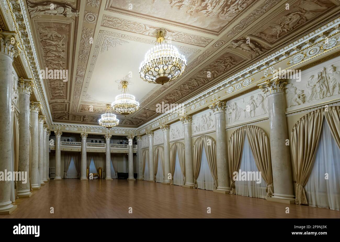 SAINT PETERSBURG. RUSSIA. Interior of Shuvalov Palace now housing the Faberge Museum in St. Petersburg Stock Photo