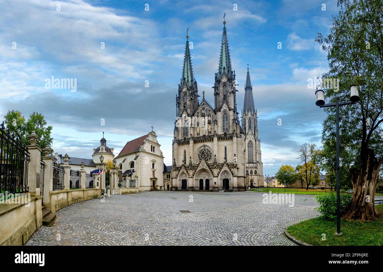 Saint Wenceslas Cathedral, a gothic cathedral at Wenceslas square in ...