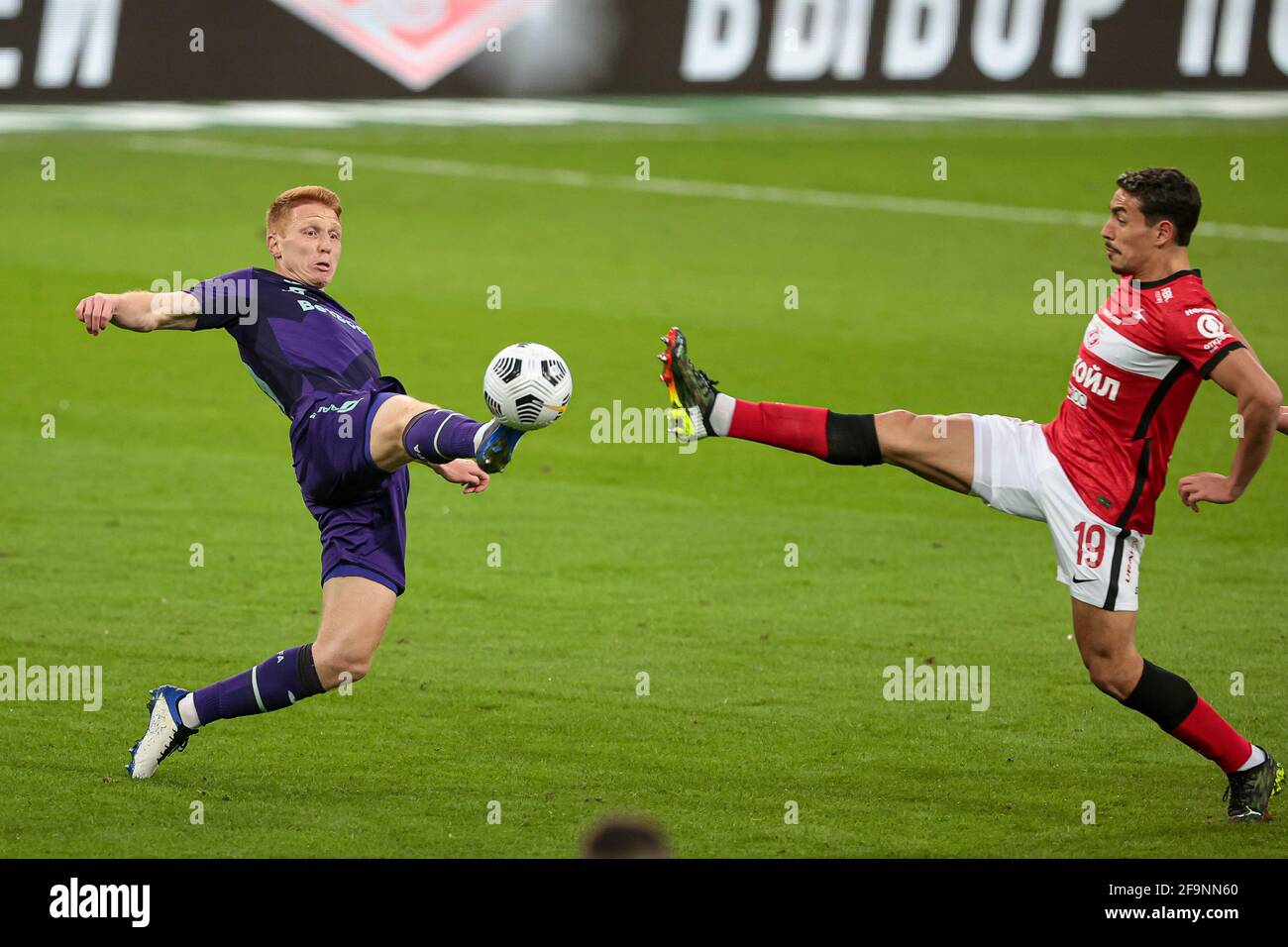 April 18, 2021. Russia, Moscow, Otkritie Arena Stadium. Russian Premier ...
