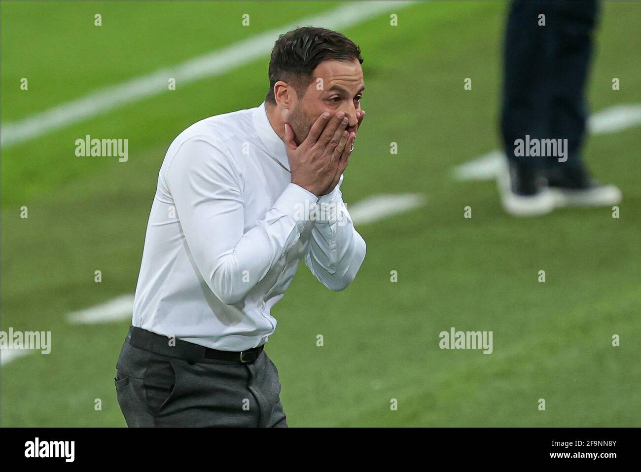 April 18, 2021. Russia, Moscow, Otkritie Arena Stadium. Russian Premier ...