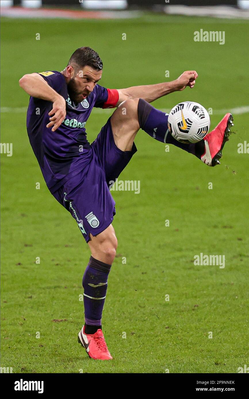 April 18, 2021. Russia, Moscow, Otkritie Arena Stadium. Russian Premier ...