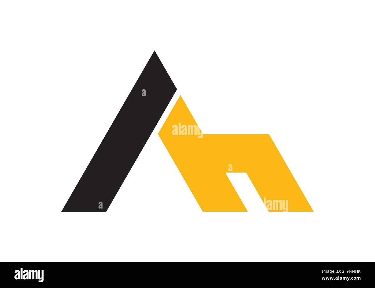 A H Initial Letter Logo design vector template Stock Vector Image & Art ...