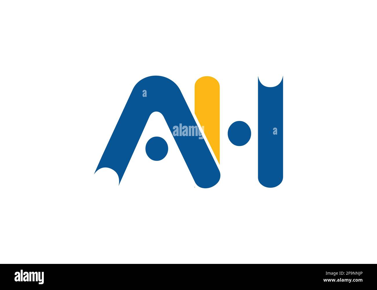 A H Initial Letter Logo design vector template Stock Vector Image & Art ...