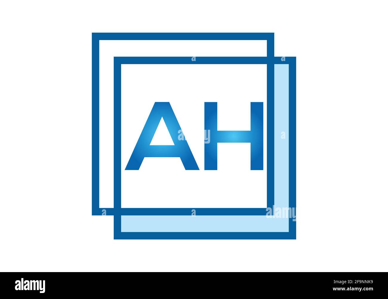 A H Initial Letter Logo design vector template. Stock Vector