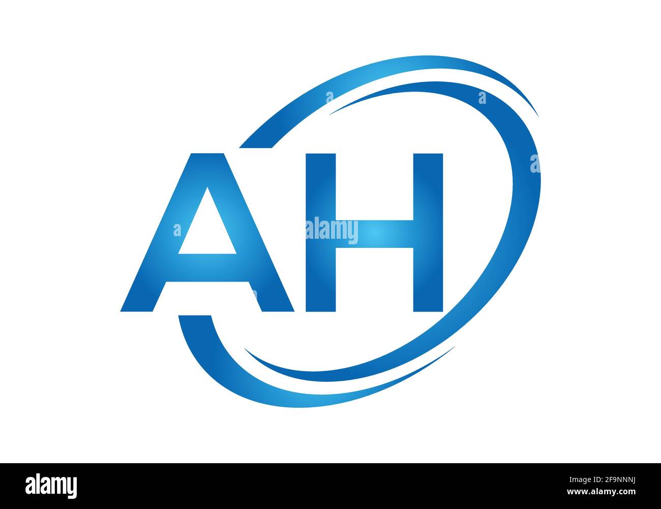 A H Initial Letter Logo design vector template Stock Vector Image & Art ...