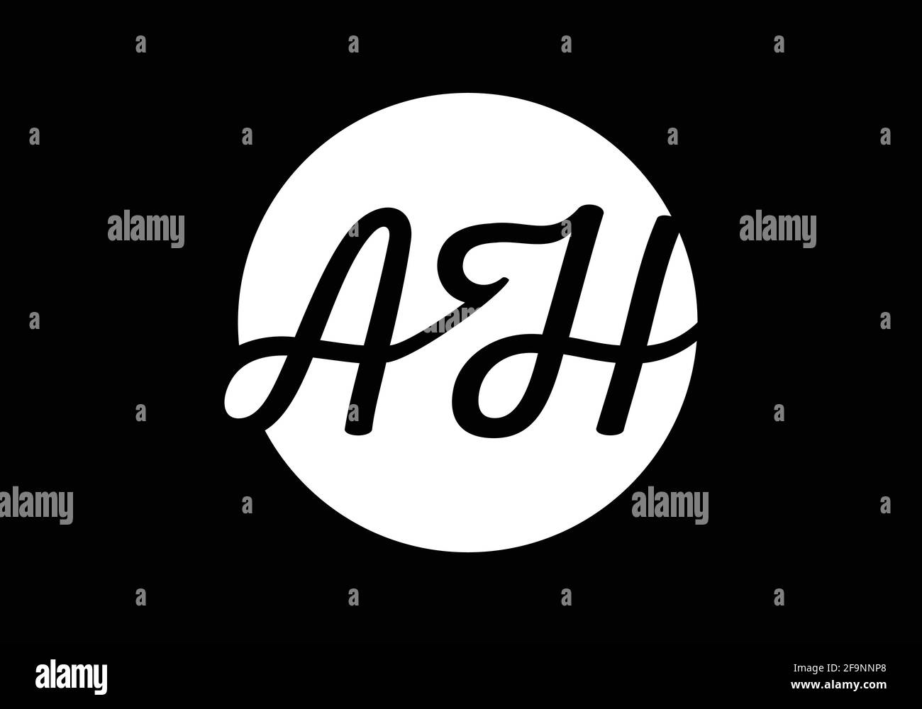 A H Initial Letter Logo design vector template Stock Vector Image & Art ...
