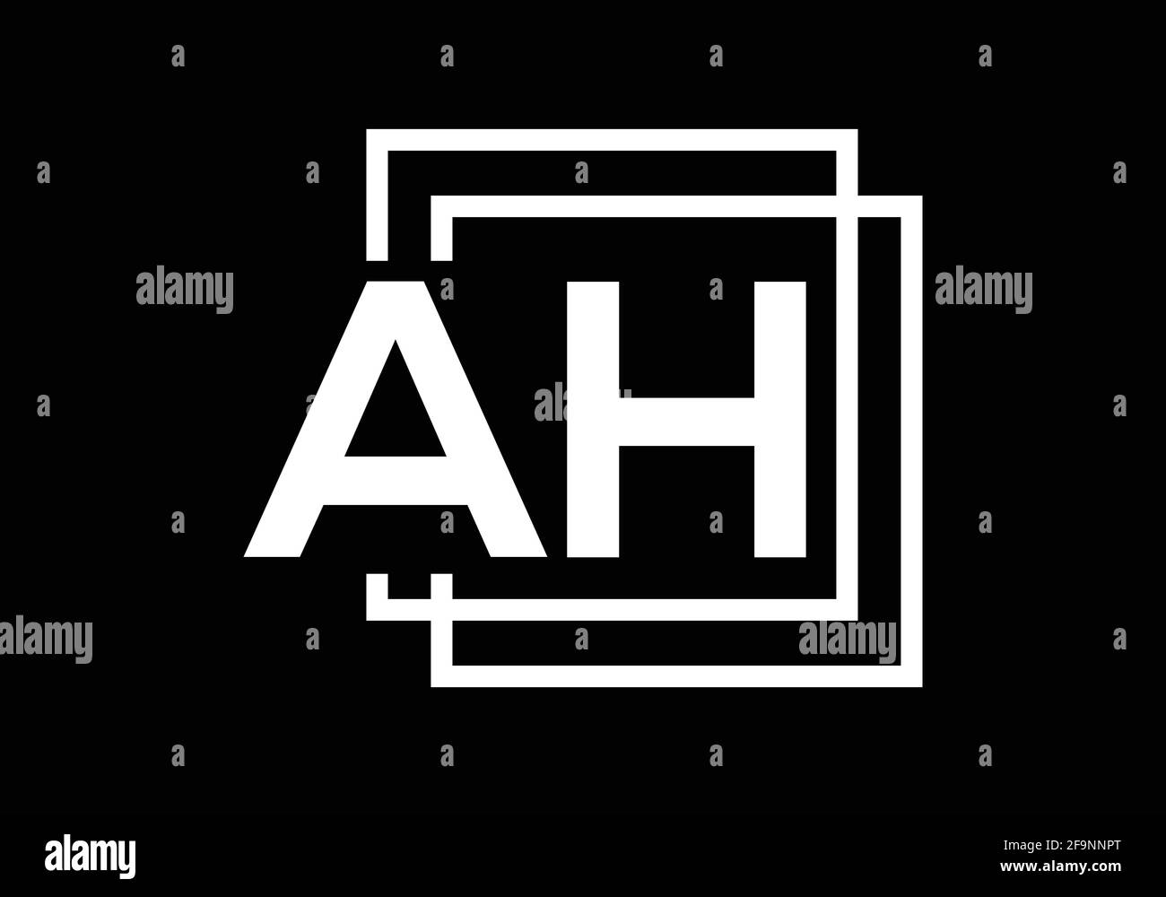 A H Initial Letter Logo design vector template Stock Vector Image & Art ...