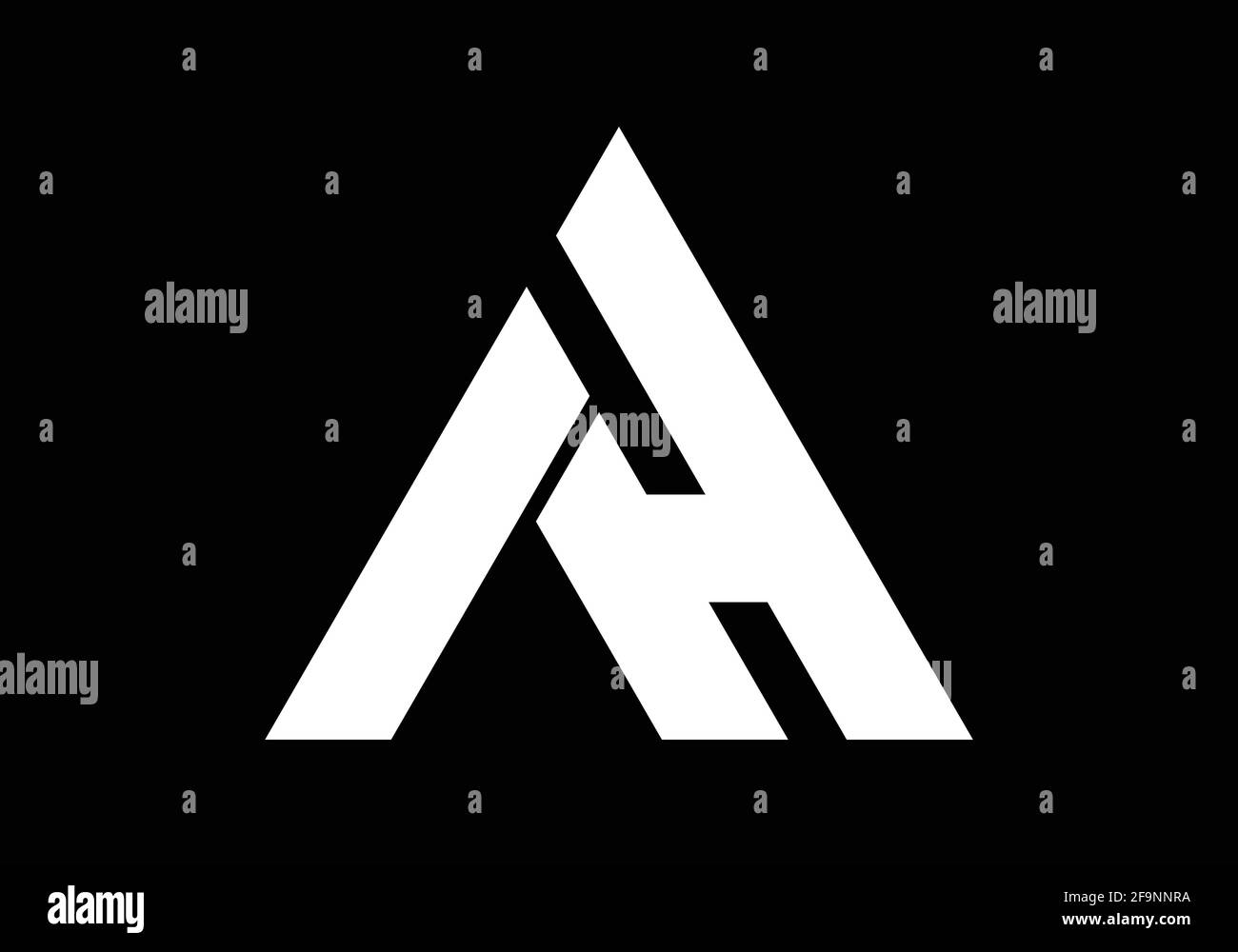 A H Initial Letter Logo design vector template Stock Vector Image & Art ...