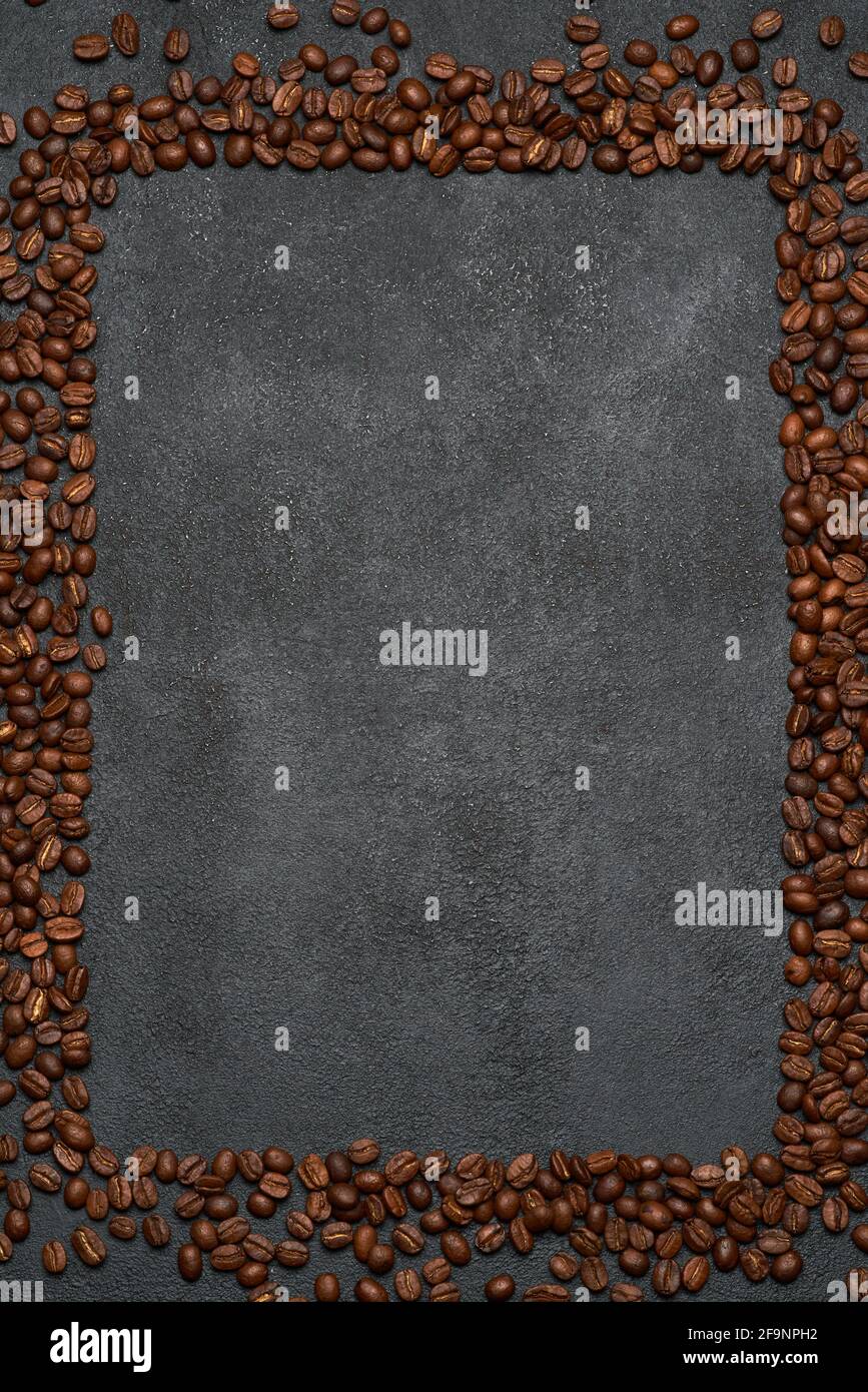 Background or texture made of roasted brown coffee beans Stock Photo ...