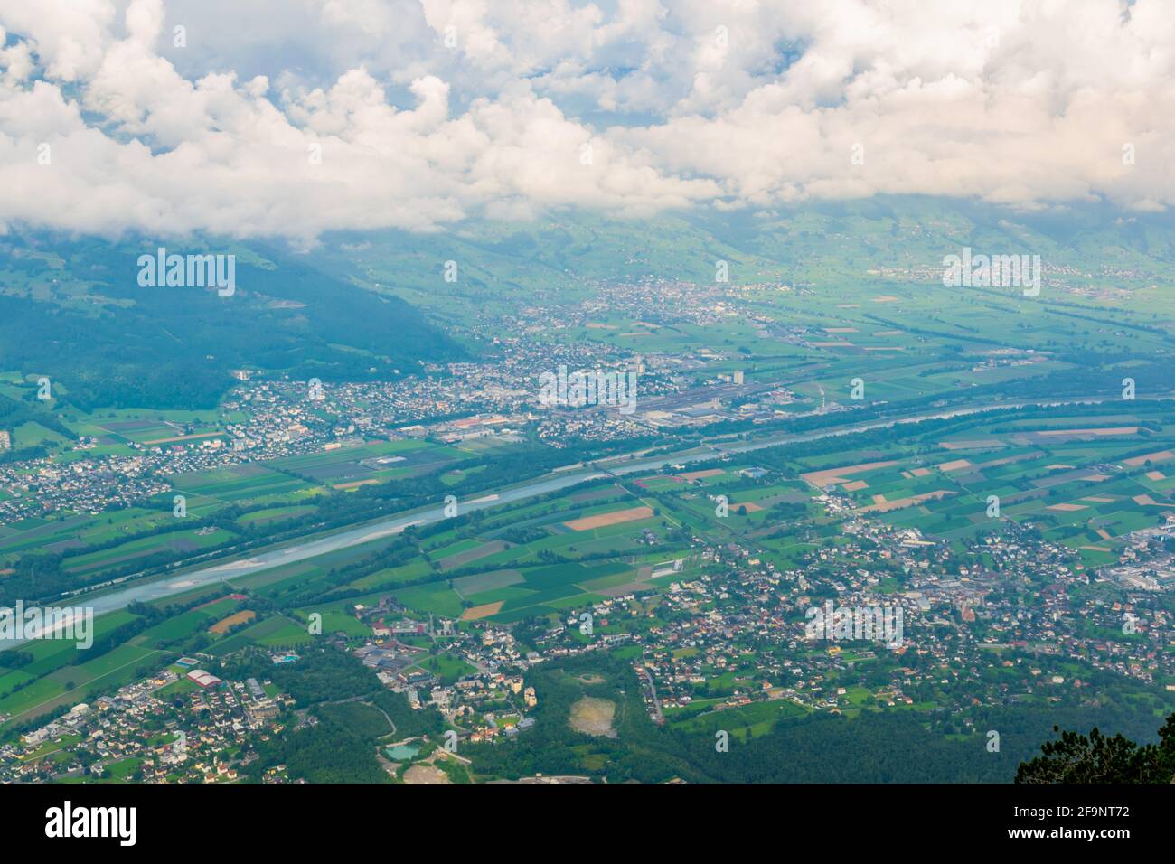 Aerial view of Schaan, liechtenstein Stock Photo - Alamy