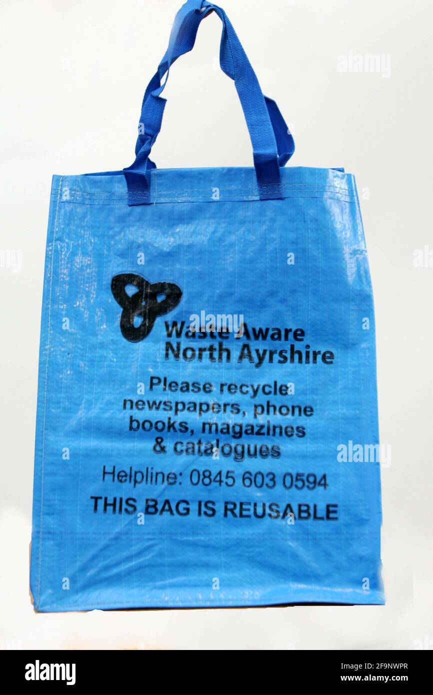 Reduce Reuse Recycle. Reusable bag for newspapers, books, magazines