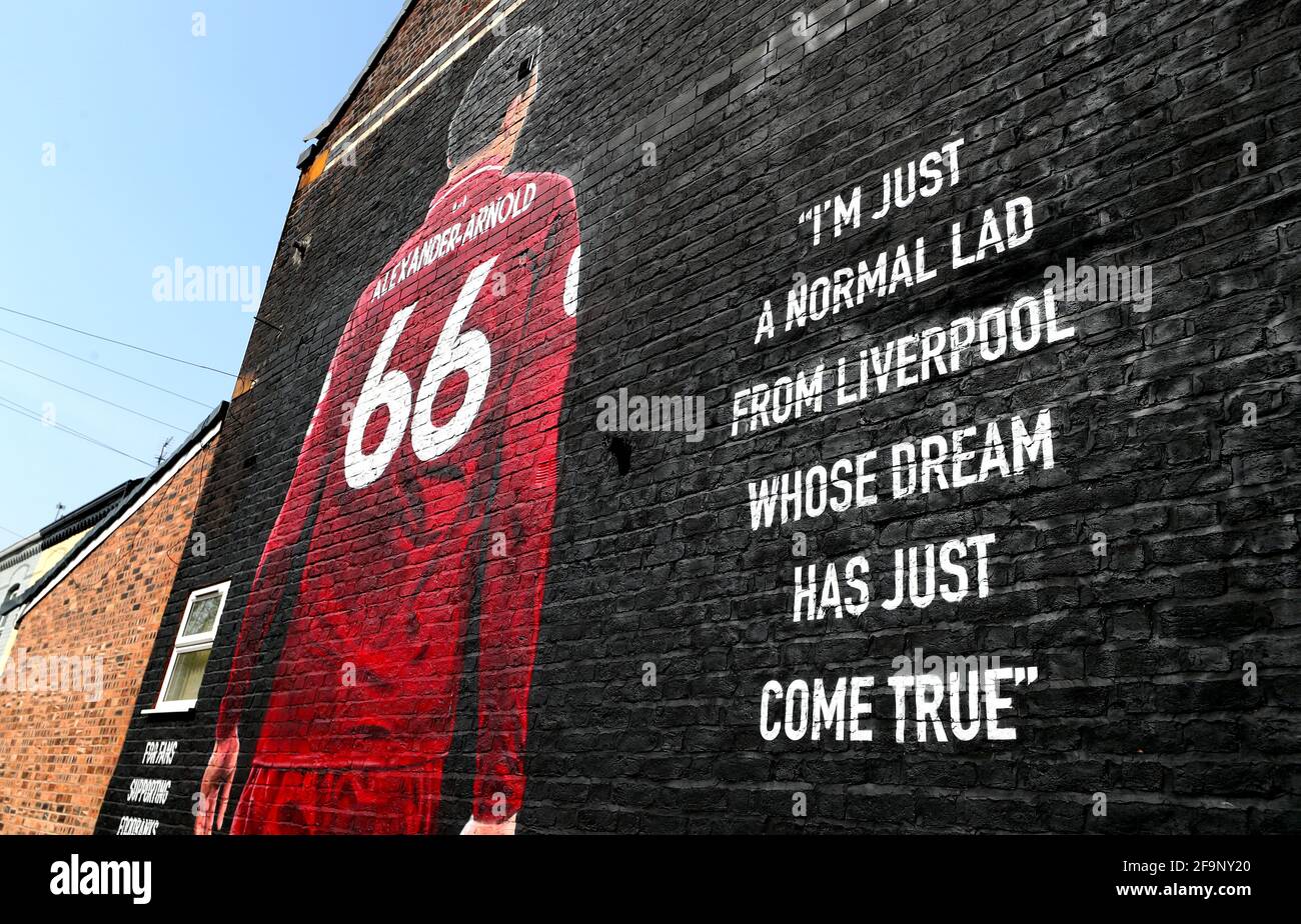 A general view of a quote by Liverpool's Trent Alexander Arnold